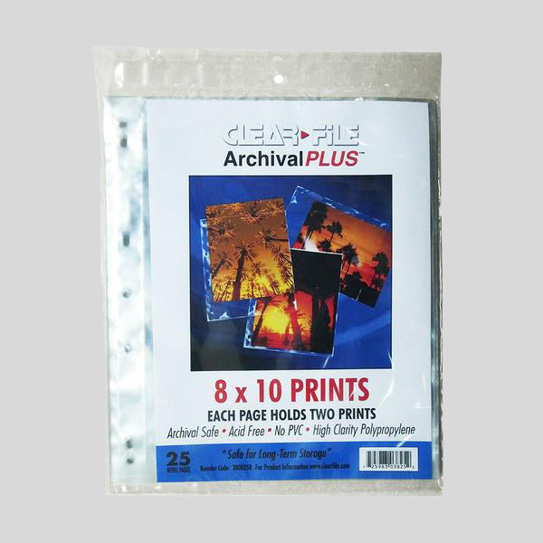 ClearFile 8x10" Negative Sleeves (25 Sheets)