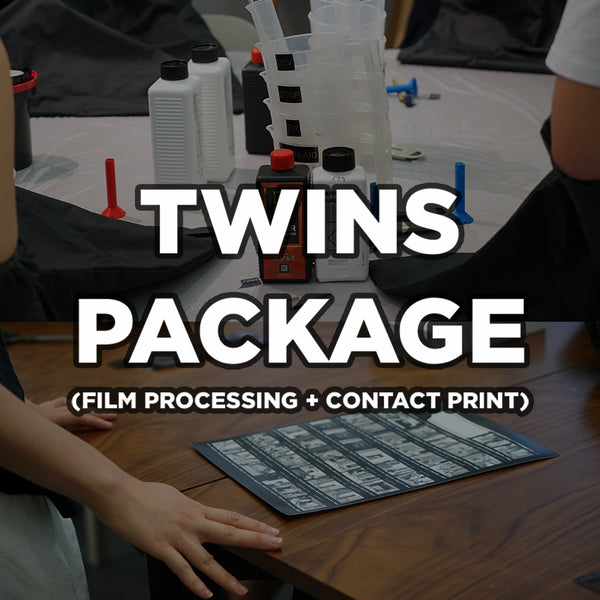 B&W Film Processing Experience - Twins Package (Film Processing + Contact Print)