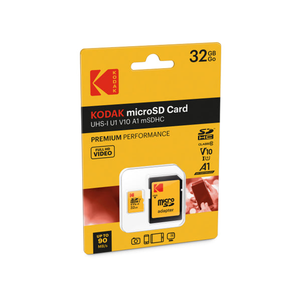 KODAK microSD 32GB Premium Performance Class 10 UHS-I U1 V10 A1
