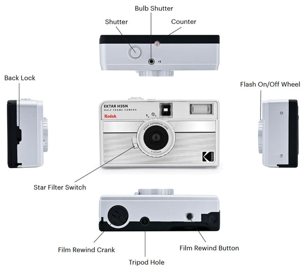 Kodak Ektar H35N Half Frame Film Camera