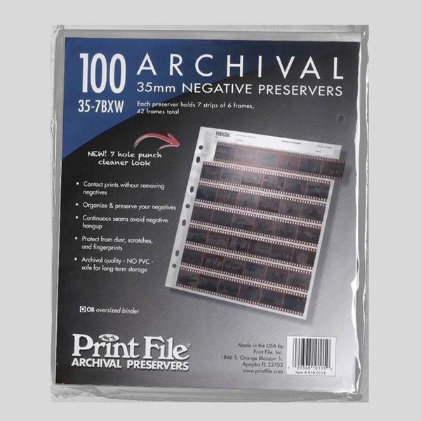 PrintFile 35mm (135) Negative Sleeves (100 sheets) [35-7BXW