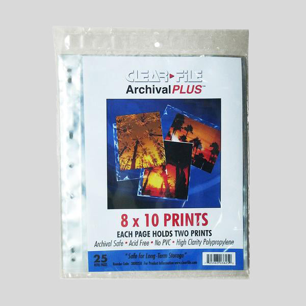 ClearFile 8x10 Negative Sleeves (25 Sheets)