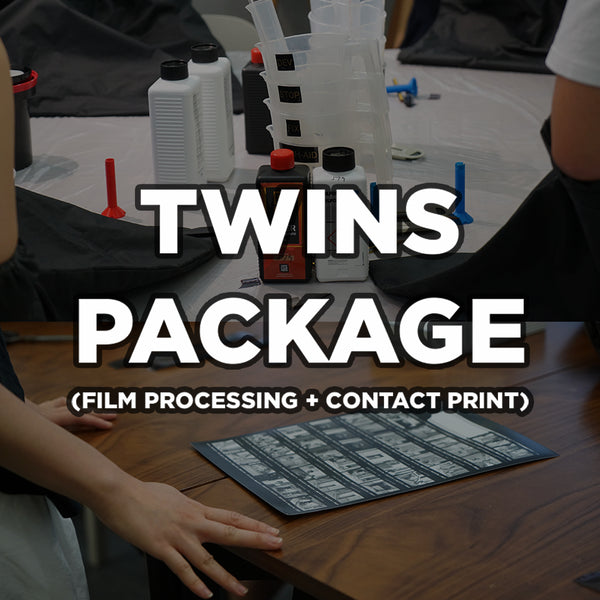 B&W Film Workshop - Twins Package (Film Processing + Contact Print)